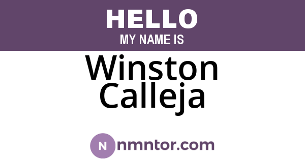 Winston Calleja