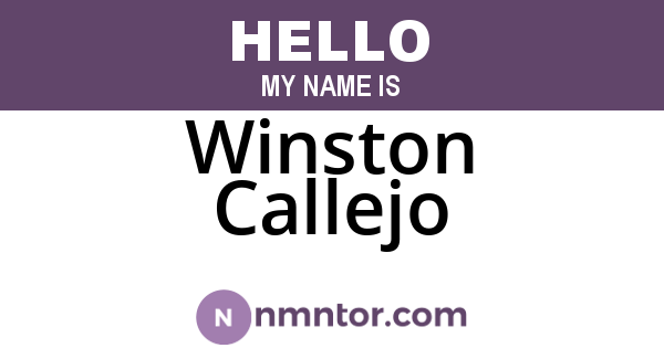 Winston Callejo