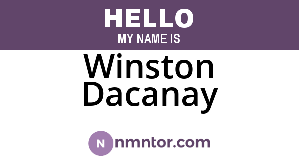 Winston Dacanay