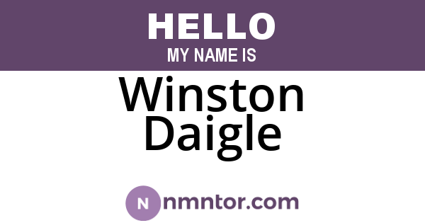 Winston Daigle
