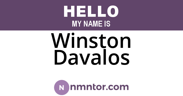 Winston Davalos