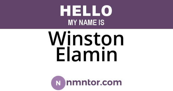 Winston Elamin