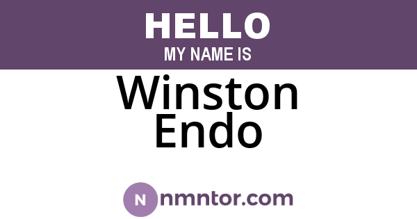 Winston Endo