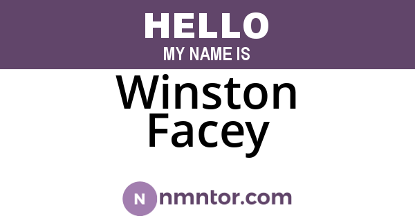 Winston Facey