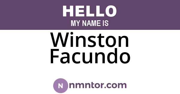 Winston Facundo