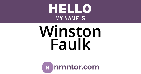 Winston Faulk