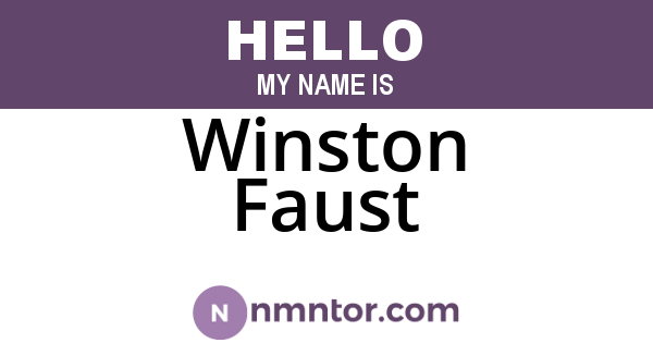 Winston Faust