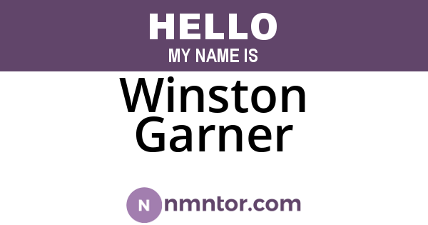 Winston Garner