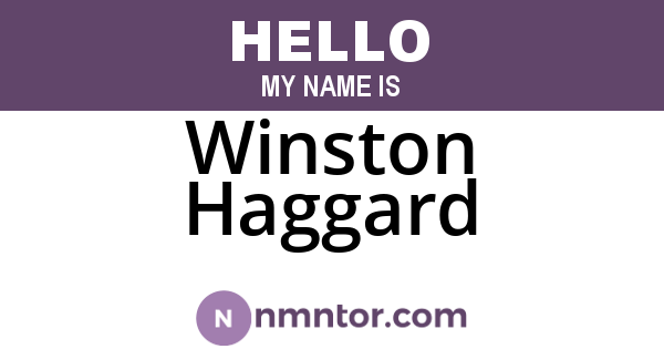 Winston Haggard