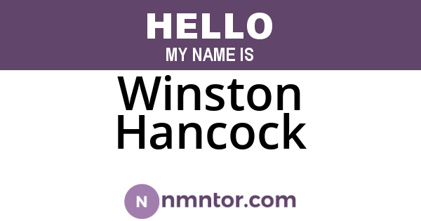 Winston Hancock