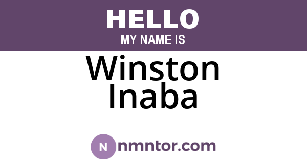 Winston Inaba