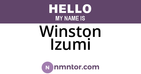 Winston Izumi