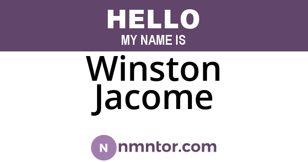 Winston Jacome
