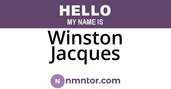 Winston Jacques