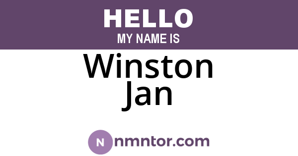 Winston Jan