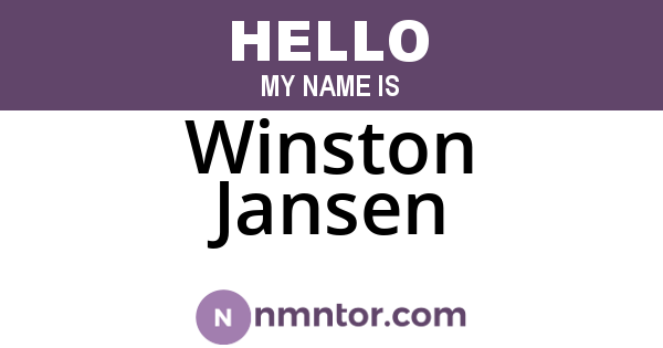 Winston Jansen