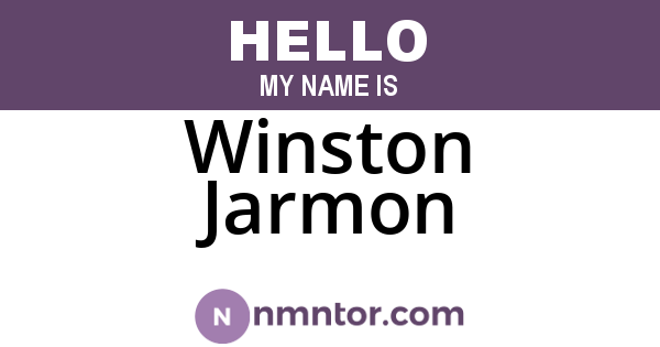 Winston Jarmon