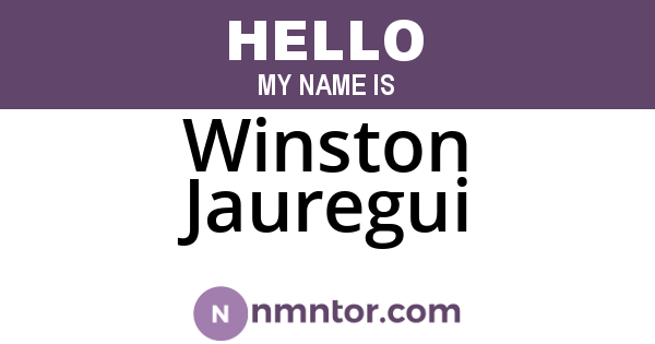 Winston Jauregui