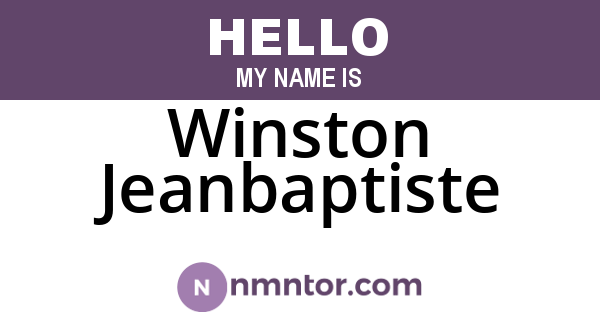Winston Jeanbaptiste