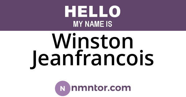 Winston Jeanfrancois