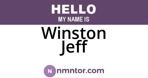 Winston Jeff