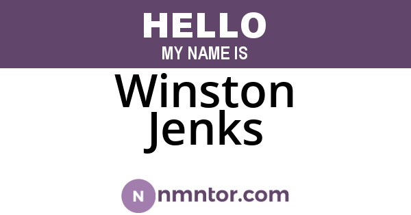 Winston Jenks