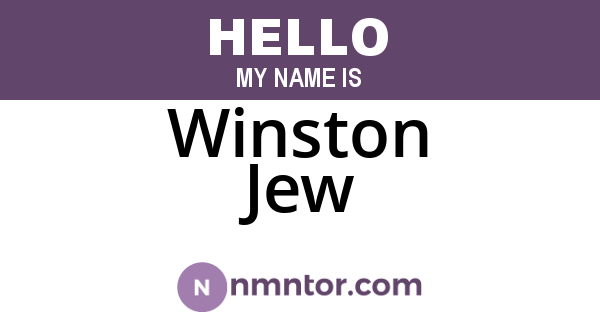 Winston Jew