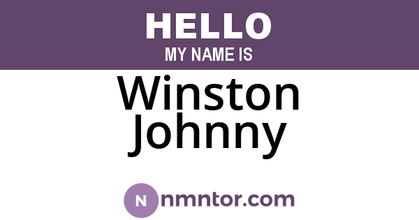 Winston Johnny