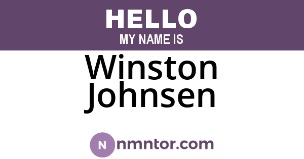 Winston Johnsen