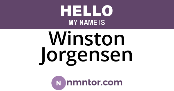 Winston Jorgensen
