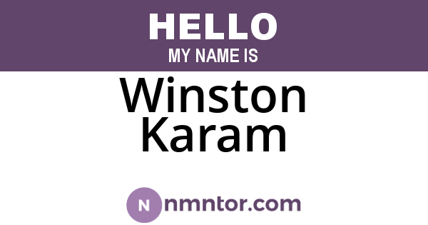 Winston Karam