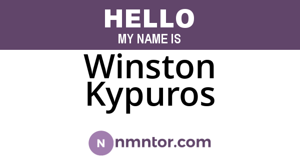 Winston Kypuros