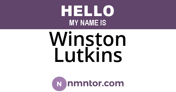 Winston Lutkins