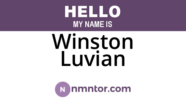 Winston Luvian