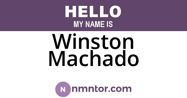 Winston Machado