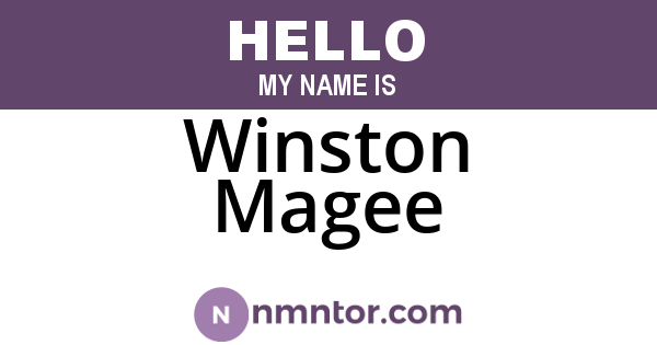 Winston Magee