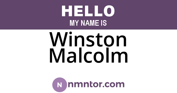 Winston Malcolm