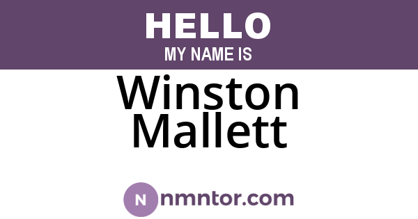 Winston Mallett