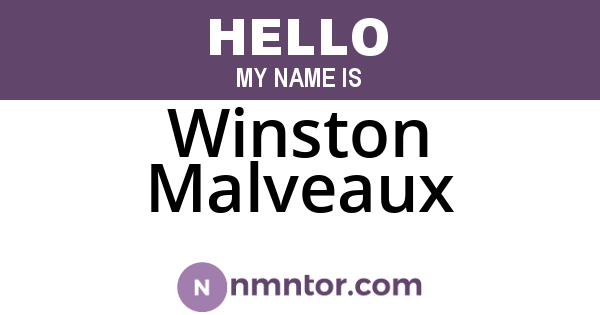 Winston Malveaux