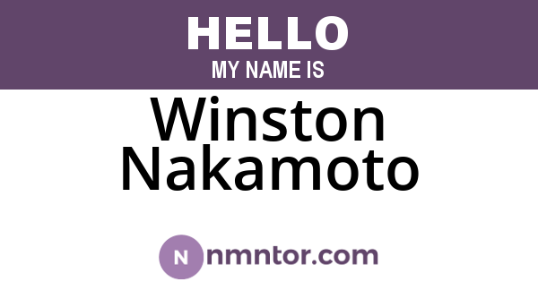 Winston Nakamoto
