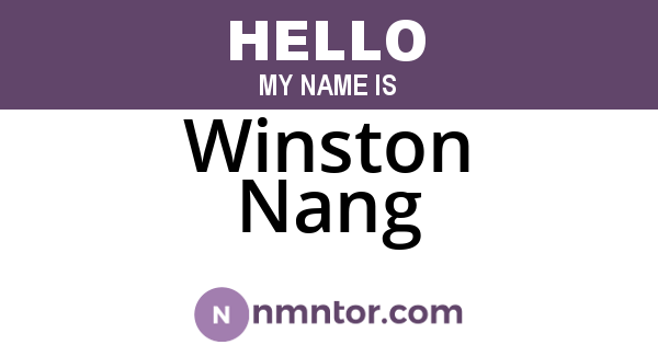 Winston Nang