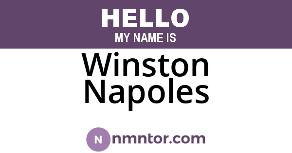 Winston Napoles