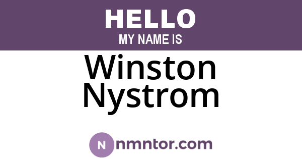 Winston Nystrom
