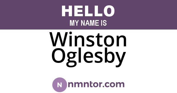 Winston Oglesby