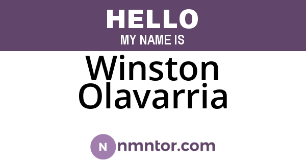 Winston Olavarria