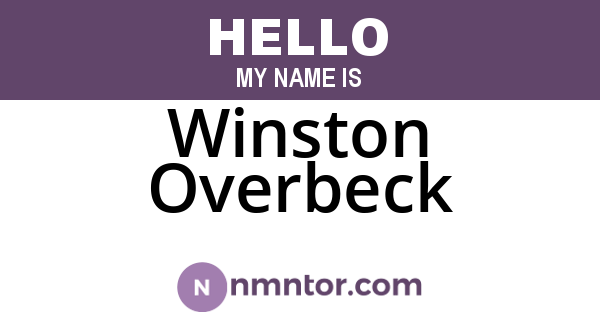 Winston Overbeck