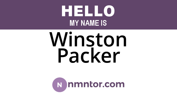 Winston Packer