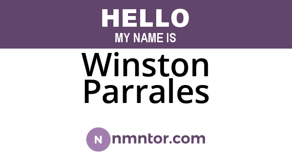 Winston Parrales