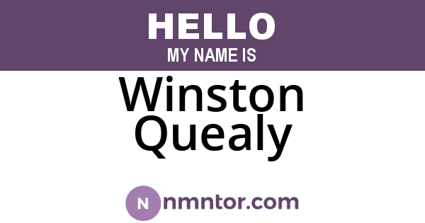 Winston Quealy