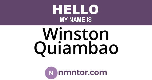 Winston Quiambao
